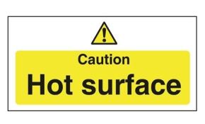 Sign, Caution Hot Surface