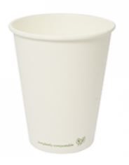 Hot Cup, 12oz, Single Wall, Vegware, White