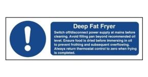 Sign, Fat Fryer Safety