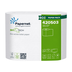 Papernet Bio Tech Embossed 2 Ply Toilet,Rolls 210 Sheets