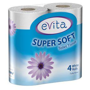 Evita Super Soft 2Ply Toilet Tissue, White