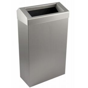 enov Waste Bin with Chute Style Lid,Stainless Steel 30 Litre