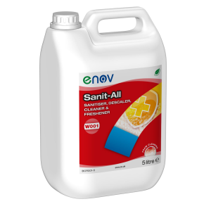 Enov W001 Sanit-All, Washroom Sanitiser, Descaler, Cleaner & Freshener, 5L