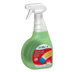 Enov W001 Sanit-All, Washroom Sanitiser, Descaler, Cleaner & Freshener, 750ml