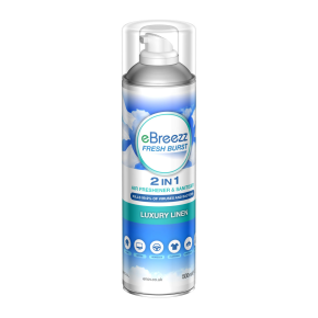 Enov eBreezz, 2 in 1 Air Freshener & Sanitiser, Luxury Linen, 500ml