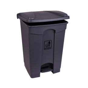 JanSan Front Step-On Polypropylene Bin 45L,with Lid Grey