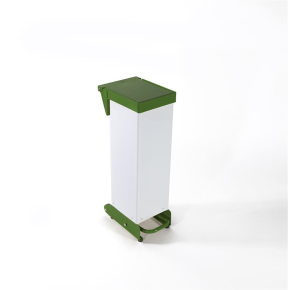JanSan Fire Retardant Fully Enclosed Steel,Pedal Bin 18 Litre Green