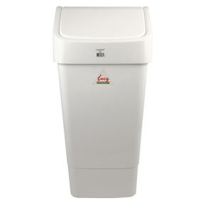 Lucy Swing Top Bin 50 Litre White