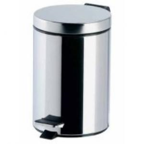 JanSan Steel Pedal Bin Silver 3 Litre