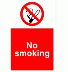 JanSan No Smoking 200x150mm Sign Self,Adhesive