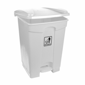 Bin, Pedal, White, 45L