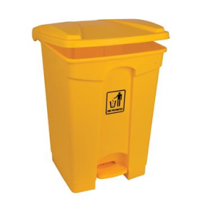 Bin, Pedal, Yellow, 45L