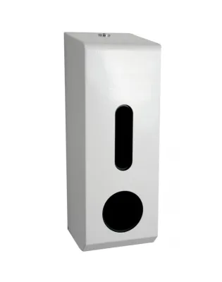 JanSan 3 Roll Tissue Metal Dispenser White