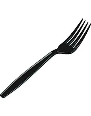 Premium Plastic Forks Black