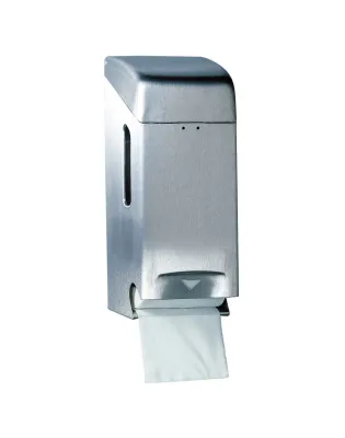 JanSan Double Roll Tissue Stainless Steel Dispenser