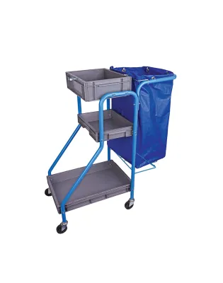JanSan Port-a-Cart Cleaners Trolley Blue