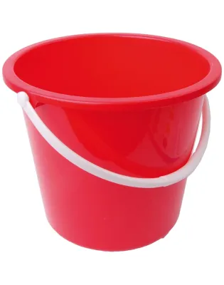 JanSan Round Plastic Bucket 10 Litre Red