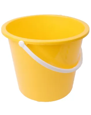 JanSan Round Plastic Bucket 10 Litre Yellow