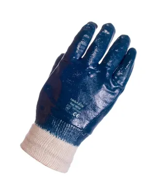 JanSan Heavyweight Knitwrist Nitrile-Coated Work Gloves