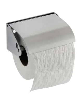 JanSan Single Toilet Roll Dispenser Satin Stainless Steel Finish