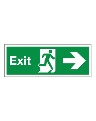 JanSan Fire Exit Sign Right Arrow Self Adhesive 45cm / 18''