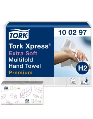 Tork Xpress 100297 Extra Soft Multifold Hand Towel Premium 2Ply White
