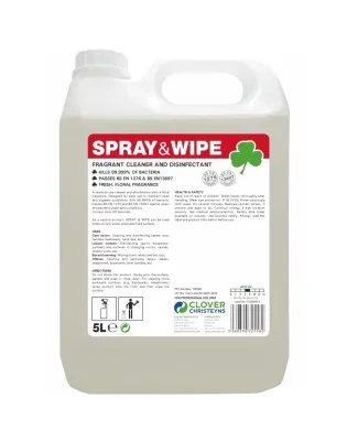 Clover Spray &amp; Wipe Bactericidal Cleaner 5L
