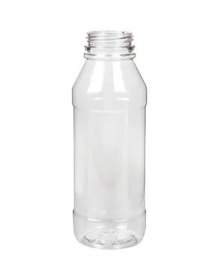 JanSan Juice Plastic PET Round Bottle 500ml Clear