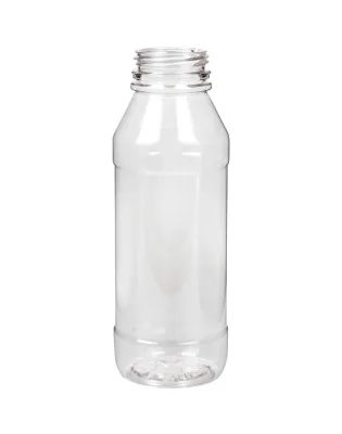 JanSan Juice Plastic PET Round Bottle 330ml Clear