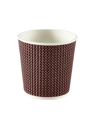 JanSan Premium Exclusive Brown Ripple Paper Cup 4oz 120ml