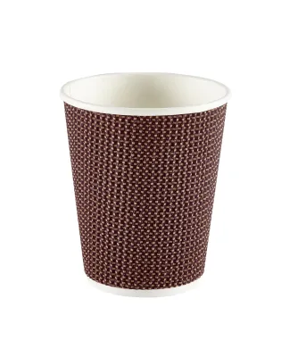JanSan Premium Exclusive Brown Ripple Paper Cup 8oz 237ml