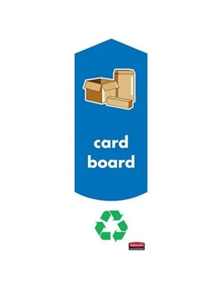 Rubbermaid Slim Jim Cardboard Recycling Labels Pack of 4
