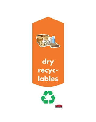 Rubbermaid Slim Jim Dry Recycling Labels Pack of 4