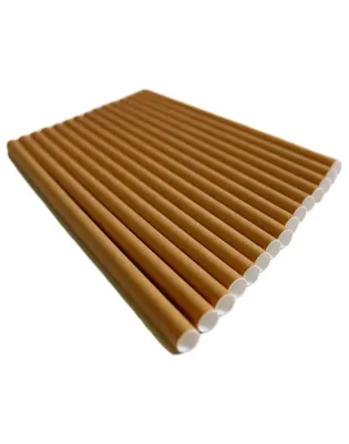 JanSan Biodegradable Kraft Paper Straws 197mm Brown