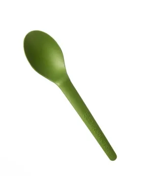 JanSan Premium Compostable Plantware Green Spoon 150mm
