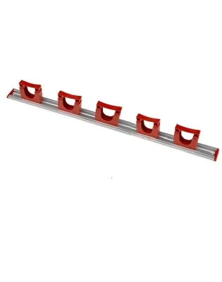 Aluminium Rail 5 Hangers 515mm Red