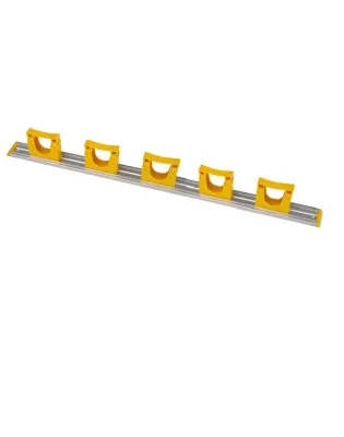 Aluminium Rail 5 Hangers 515mm Yellow