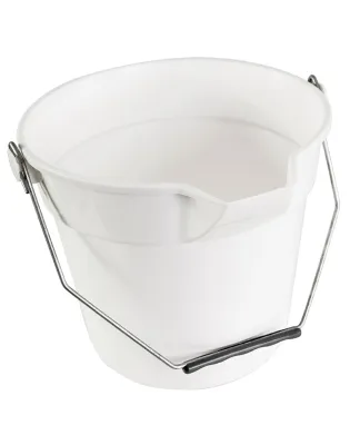 JanSan Lipped Round Plastic Bucket 10 Litre White