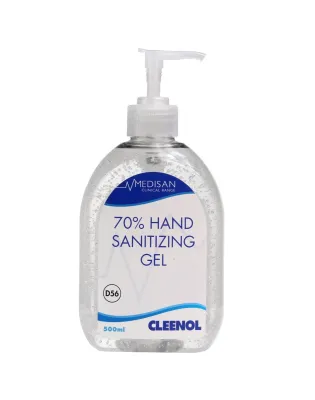 Cleenol Medisan 70% Hand Sanitizing Gel Pump Bottle 500 mL