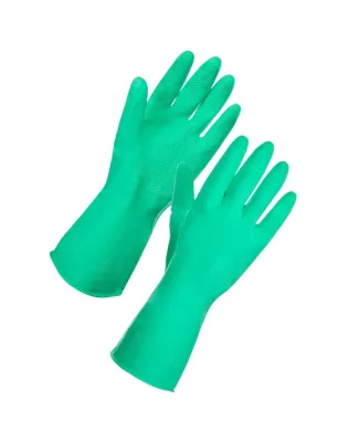 JanSan Rubber Household Gloves Large Green