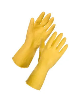 JanSan Rubber Household Gloves Large Yellow
