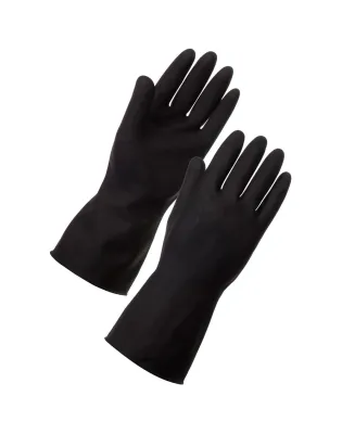 JanSan Rubber Heavy Weight Gloves Large Black