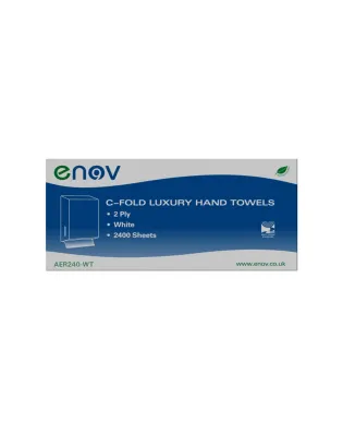 Enov C-Fold Luxury Hand Towels 2 Ply White