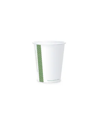 Vegware CV-09G Green Leaf Cold Paper Cups 76 Series 9oz 265ml