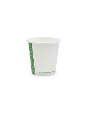 Vegware White Single Wall Hot Paper Cups 62 Series 4oz 120ml