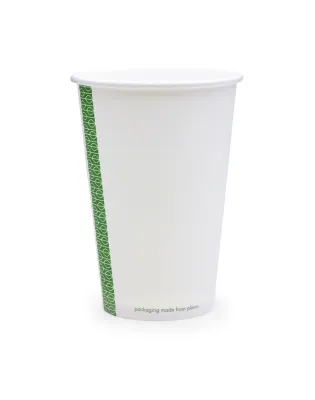 Vegware White Single Wall Hot Paper Cups 89 Series 16oz 475ml