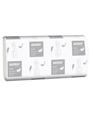 Katrin 61600 Plus Hand Towel Non Stop L3 3 Ply White Handy Pack