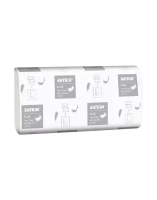Katrin 61587 Plus Hand Towel Non Stop M2 2 Ply White Wide Handy Pack