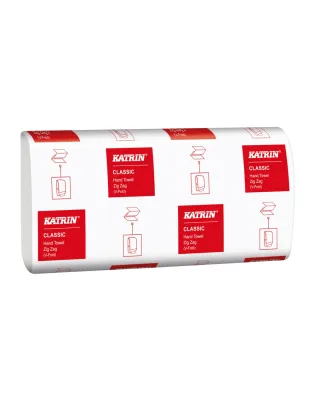 Katrin 64472 Classic Hand Towel Zig Zag 1 Ply White Handy Pack