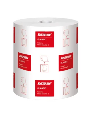 Katrin 460102 Classic System Hand Towel M2 2 Ply White Roll